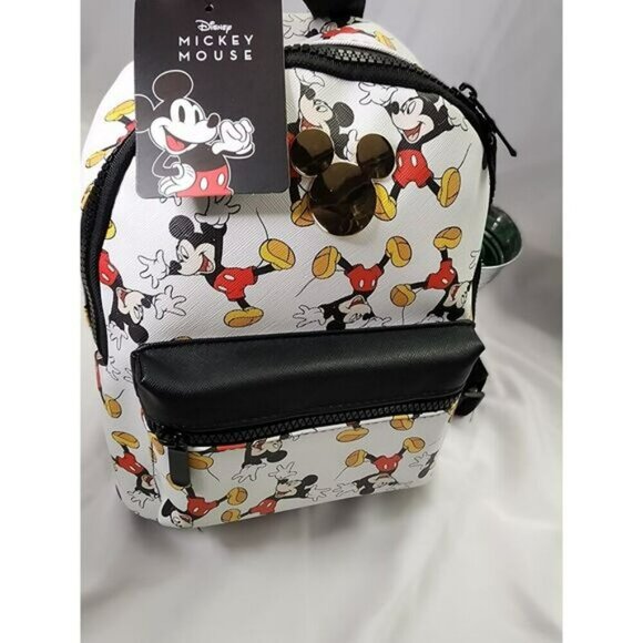 NWT Disney Mickey Mouse Synthetic Leather Backpack Style Purse - Picture 3 of 11